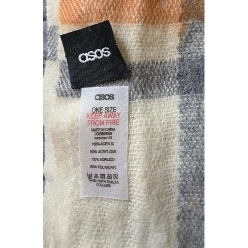 ASOS Check Large Multicolour Scarf@ 72 X 40